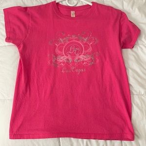 Y2K hot pink Las Vegas t-shirt